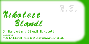 nikolett blandl business card